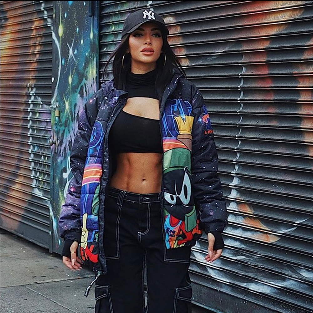 Into the Galaxy Space Jam Puffer Jacket